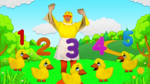 Five Little Ducks - Kids Songs & Nursery Rhymes - Learn to Count the Little Ducks