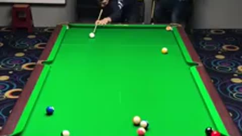 skills on the pool table