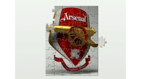 Puzzle. Arsenal football club logo.