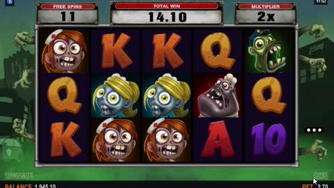 Zombie Hoard Scores on 19 Free Spins