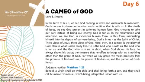 #006 I Daily Devotions I A Cameo of God I TheChristianTV