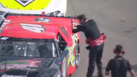 NASCAR Driver Loses It, Wildly Punches Another Driver Repeatedly