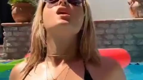 Bebe Rexha Twerk in The Pool | Bebe Maybe has the Best Natural Body | Super Booty