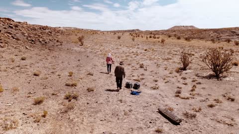 They have been trapped in the desert for a day without food or much water