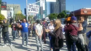 Snowflake Netflix Workers Walk Out And Are Met By Free Speech Counter-Protestors