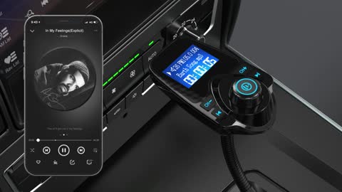 Nulaxy Wireless In-Car Bluetooth FM Transmitter KM18