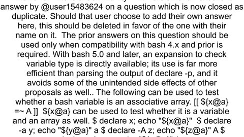 In Bash test if associative array is declared