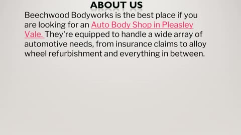 Auto Body Shop in Pleasley Vale.