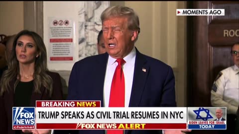 Donald Trump Speaks to Reporters as Junk Trial Resumes in NYC