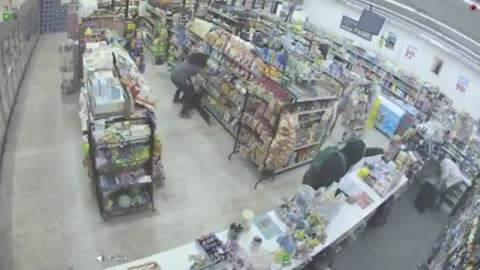 Good-hearted thieves who saved the cashier from robbery.