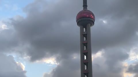 Time lapse with Shanghai’s cloudy moving