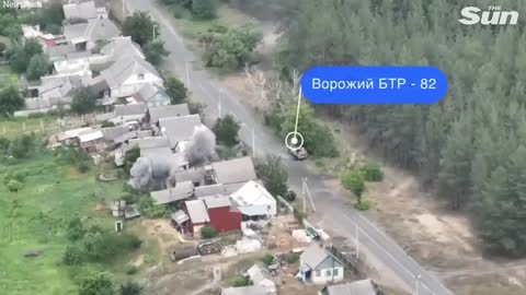 Ukrainian guards shell Russian units hiding in a Donetsk village