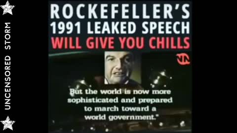 MSM & NWO: Rockefeller's 1991 Leaked Speech