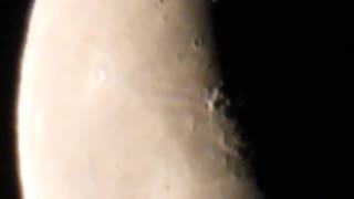 Mars Seen Through Cresent Moon - February 18, 2020