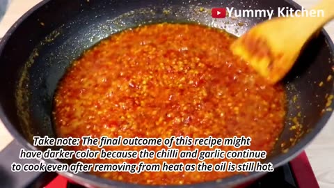 How to make Chili Garlic Sauce | Easy Chili Garlic OIL Recipe