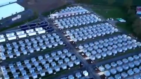 IRELAND： - one of the many migrant encampments being constructed across the country.