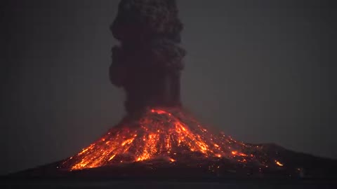 Erupting volcano live