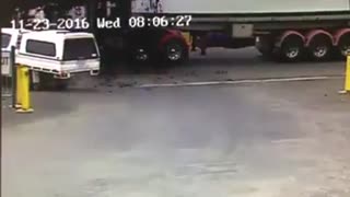 Truck Full of Sewage Spills