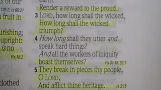Psalm 94. The Lord shall cut off the wicked!