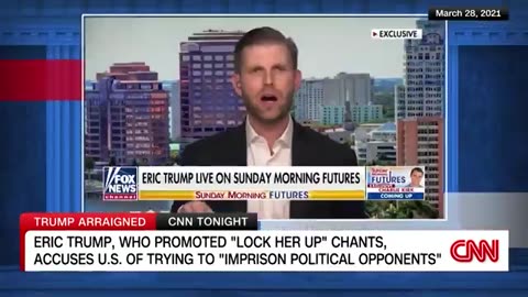 Eric Trump once promoted ` lock Her up` Chants.#news #cnn #trump #vira