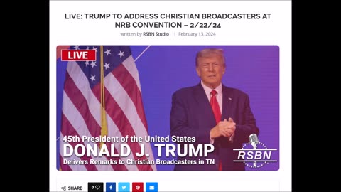 LIVE: Trump to Address Christian Broadcasters at NRB Convention