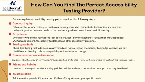 Navigating Accessible Testing: Choosing the Perfect Provider