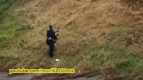 Animal Rescue: Dramatic Dog Rescue out of Flood Water