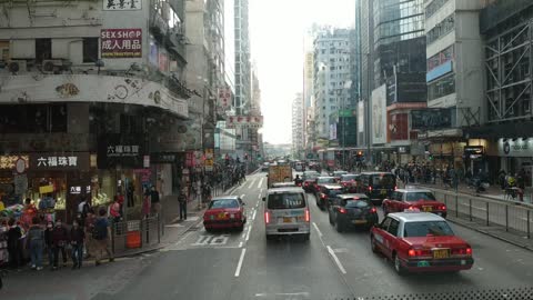 Hongkong Road view_KMB#8_One of crowded aea in Mongkok_210123_3of4