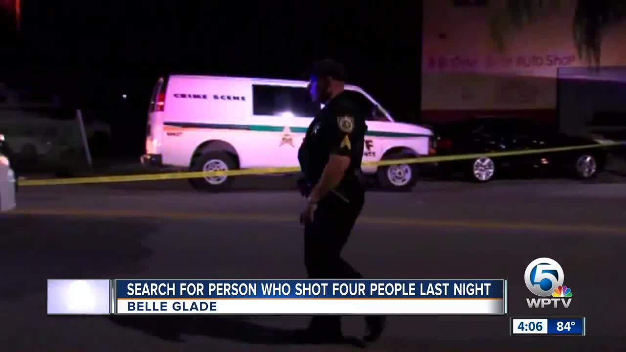 Search for person who shot four people in Belle Glade