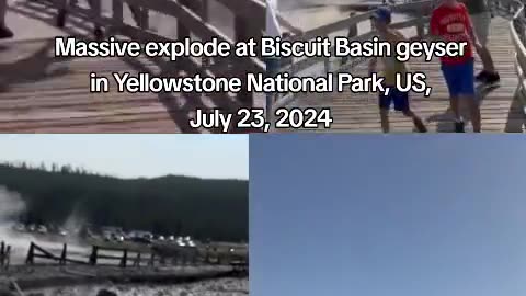 Massive Explode At Biscuit Basin Geyser In Yellowstone National Park