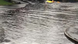 Storm Kayaking in the Street