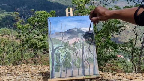 Painting Mt. Ramelau