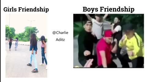 Girls Friendship Vs Boys Friendship #darkmemes #girlvsboy