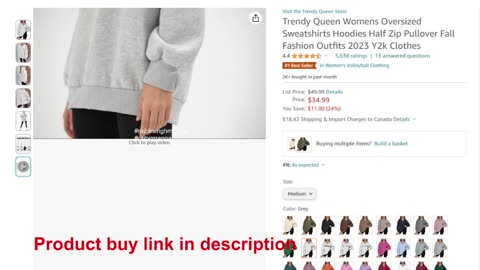 Trendy Queen Womens Oversized Sweatshirts Hoodies