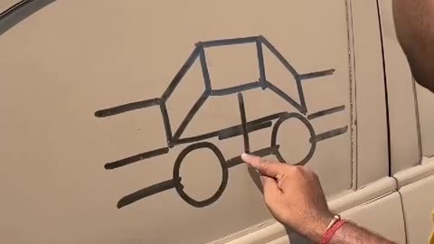 Car drawing easy trick