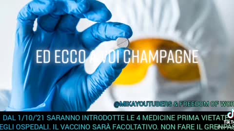 Video tic toc in Italian announcing end of vaccination in Italy from October 1