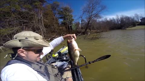 Rage Jigging - 6lb. 14oz. Largemouth Bass - Old Millpond Granite Falls, NC