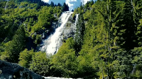 Water flows downwards, man goes upwards