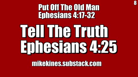 2024 07 25 || Put Off || Ephesians 4:25 - Tell the truth