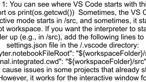 In VSCode how to set the working directory of a new python interactive window