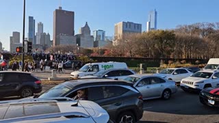 protesters have shut down Lake Shore Drive in Chicago in "solidarity" with Palestine.