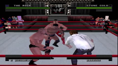WWF Attitude PS1: War match #1