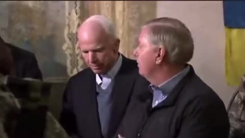 Lindsey Graham, John McCain visiting AZOV (NAZI) Battalion & Ukrainian troops in Dec of 2016.