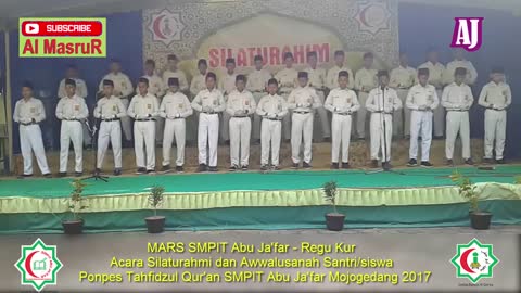 MARS SMPIT Abu Ja'far Regu Kur Acara Silaturahmi dan Awwalusanah Santri siswa Ponpes Tahfidzul Qu