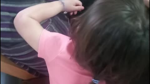 Kids Get Grandma's Hair Tangled in Comb