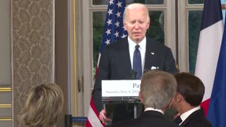 Biden, in France, claims he's a "son of the American Revolution"