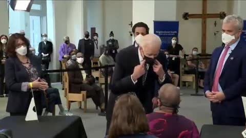 Biden Gets Within Inches of Woman's Face to Tell Her to Socially Distance