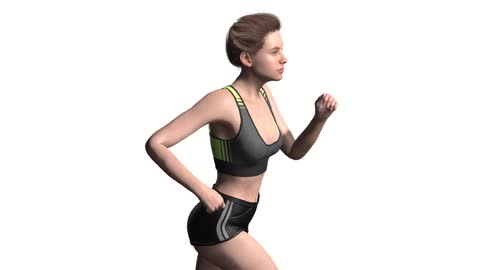 Women exercise 3d animation video