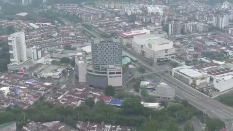 Así se ve Bucaramanga desde el aire durante su primer día de aislamiento