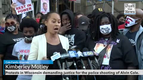 Protests in Wisconsin demanding justice for the police shooting of Alvin Cole.